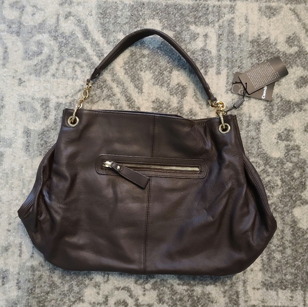 NWT Cuore & Pelle Leather Hobo Bag